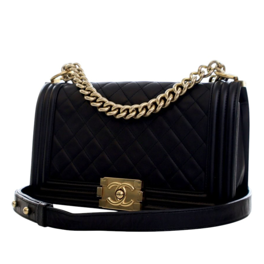 Pre-Loved Chanel Old Medium Quilted Lambskin Boy Flap - Picture 10 of 12